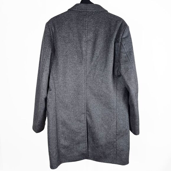Sisley Men's Long Gray Wool Blend  Peacoat Size Euro size 50 US 40 Medium/Large - Picture 8 of 9
